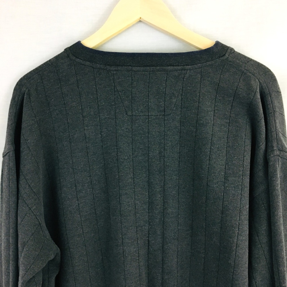 Alexander Julian Gray V Neck Pullover Sweater Mens - Picture 5 of 8